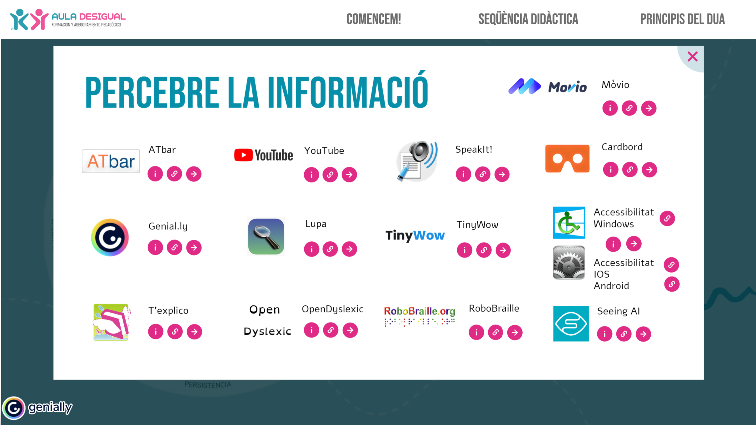 percebre la informació